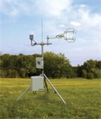 Weather Station on a tripod in a saltmarsh