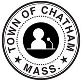 Town Seal with silhouette of a speaker at a podium in the center