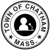 Chatham Town Seal with silhouette of a speaker at a podium inside it