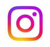 Instagram logo of a camera outline in a rainbow of colors