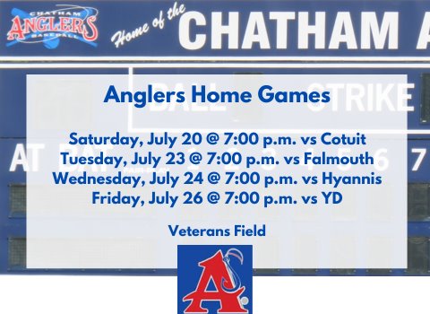 Chatham Angler's home game schedule