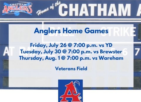 Chatham Angler's Home Game Schedule