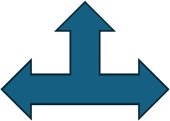Three way arrow