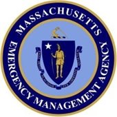 Massachusetts State seal with Massachusetts Emergency Management Agency around it