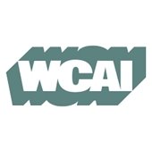 WCAI in white letters outlined in green