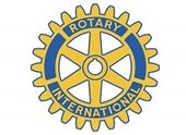 Rotary International in a gold sprocket