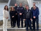 John Deering and members of the Chatham Fire Department