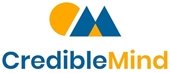 CredibleMind stylized logo in Blue and Gold