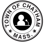 Chatham Town Seal with the silhouette of a speaker at a podium in the center