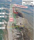 Aerial map of North Beach showing open areas