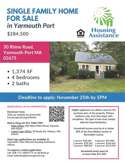 Single Family Home Lottery in Yarmouthport