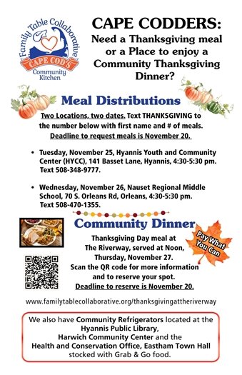 Family Table Collaborative Thanksgiving meal offerings