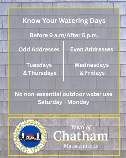 Graphic indicating when property owners are permitted to irrigate lawns