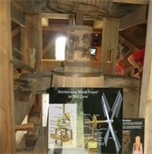 Grinding mechanism in the interior of the Godfrey Windmill