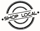 Shop Local inside a circle