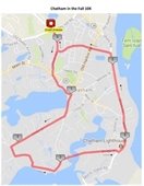 Chatham in the Fall 10K route map