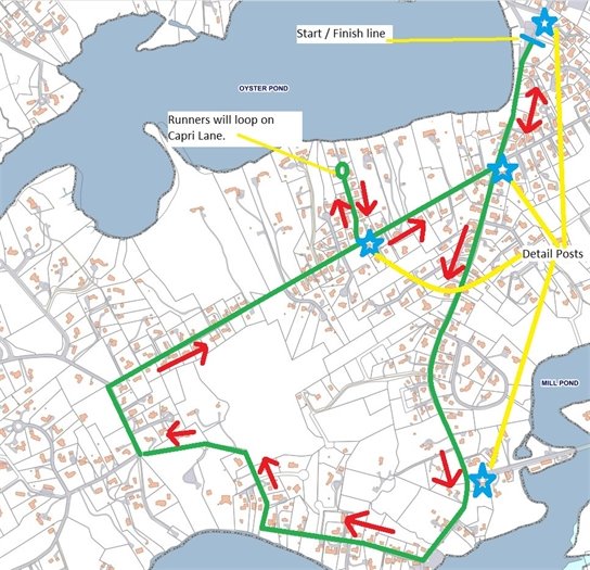 Turkey Trot Route on a map