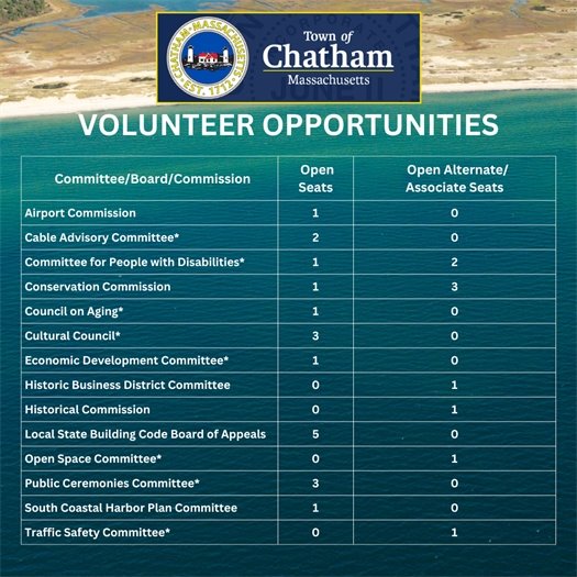 Volunteer opportunities on Town committees