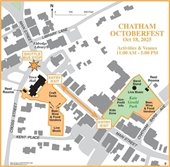 Map of Oktoberfest venues and shuttle bus stop