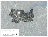 Aerial of the West Chatham Neighborhood District Bounds