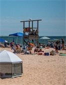 Lifeguard stand on Harding's Beach
