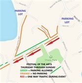 Festival of the Arts parking restrictions map