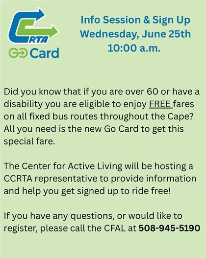 Cape Cod Regional Transit Authority Go Card information Session