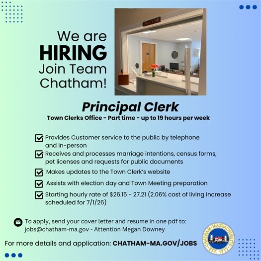 Principal Clerk Position open