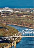 Two arched bridges over the Cape Cod Canal