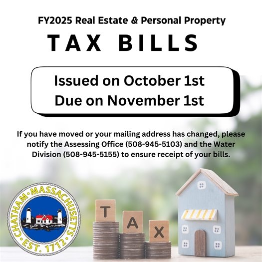 Tax bills due November 1st