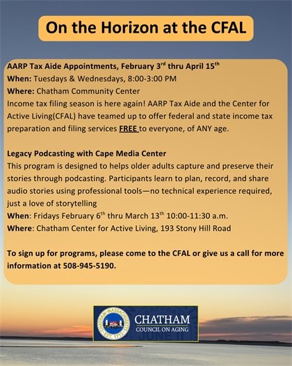 Upcoming programming at the Center for Active Living