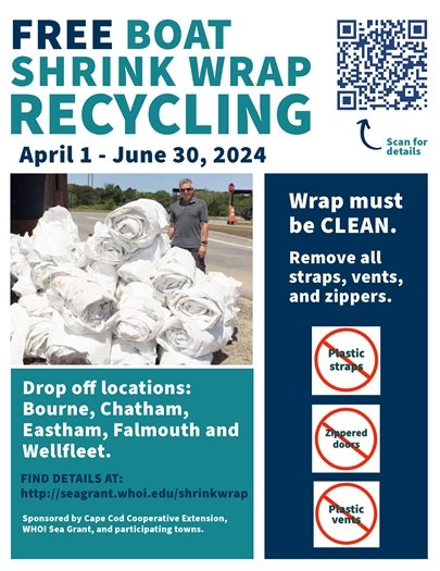 Boat shrink wrap recycling at the Chatham Transfer Station April 1- June 30