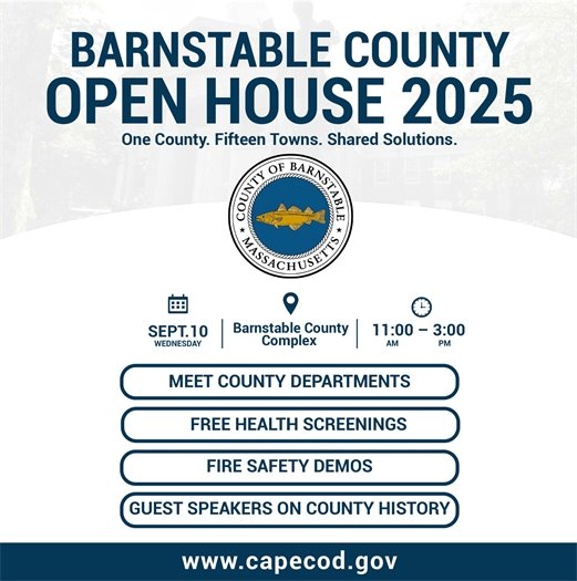 Barnstable County Open House September 10, 11 a.m. to 3 p.m.