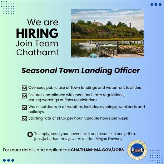 Seasonal Town Landing Officer Wanted
