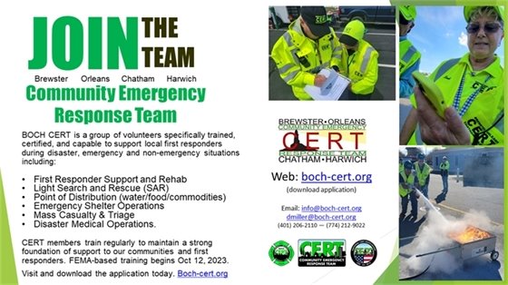 Recruitment information for the BOCH CERT Training in October 2023