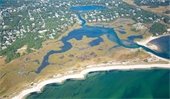 Aerial view salt marsh