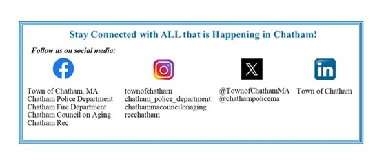 Town of Chatham's social media accounts