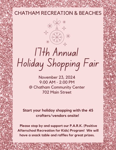 Holiday Shopping Fair at the Community Center November 23rd