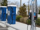 EV Charging Stations in the Eldredge Garage Parking Lot