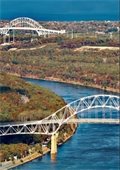 Two arched bridges over the Cape Cod Canal