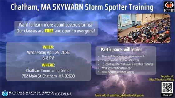 Skywarn Training at the Community Center April 29