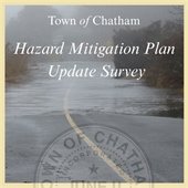 A flooded street with marsh on either side of it