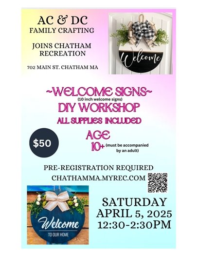 Welcome Sign class at the Community Center