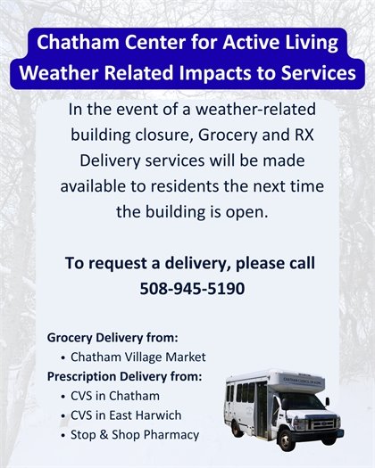 Info on weather impact to RX and grocery deliveries