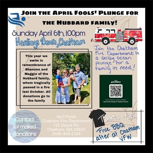 April Fools Polar Plunge on Sunday April 6th in support of the Hubbard Family
